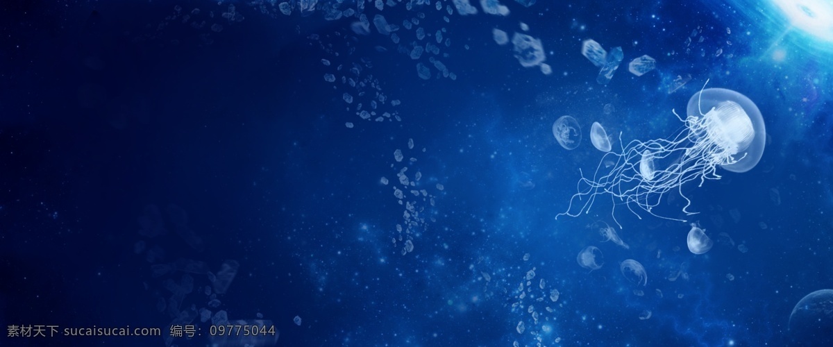 梦幻 水母 主题 背景 图 海底 海洋生物 唯美 浪漫 文艺 光