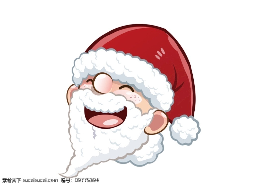圣诞老人 头像 矢量图 圣诞节 圣诞元素 动漫动画 动漫人物