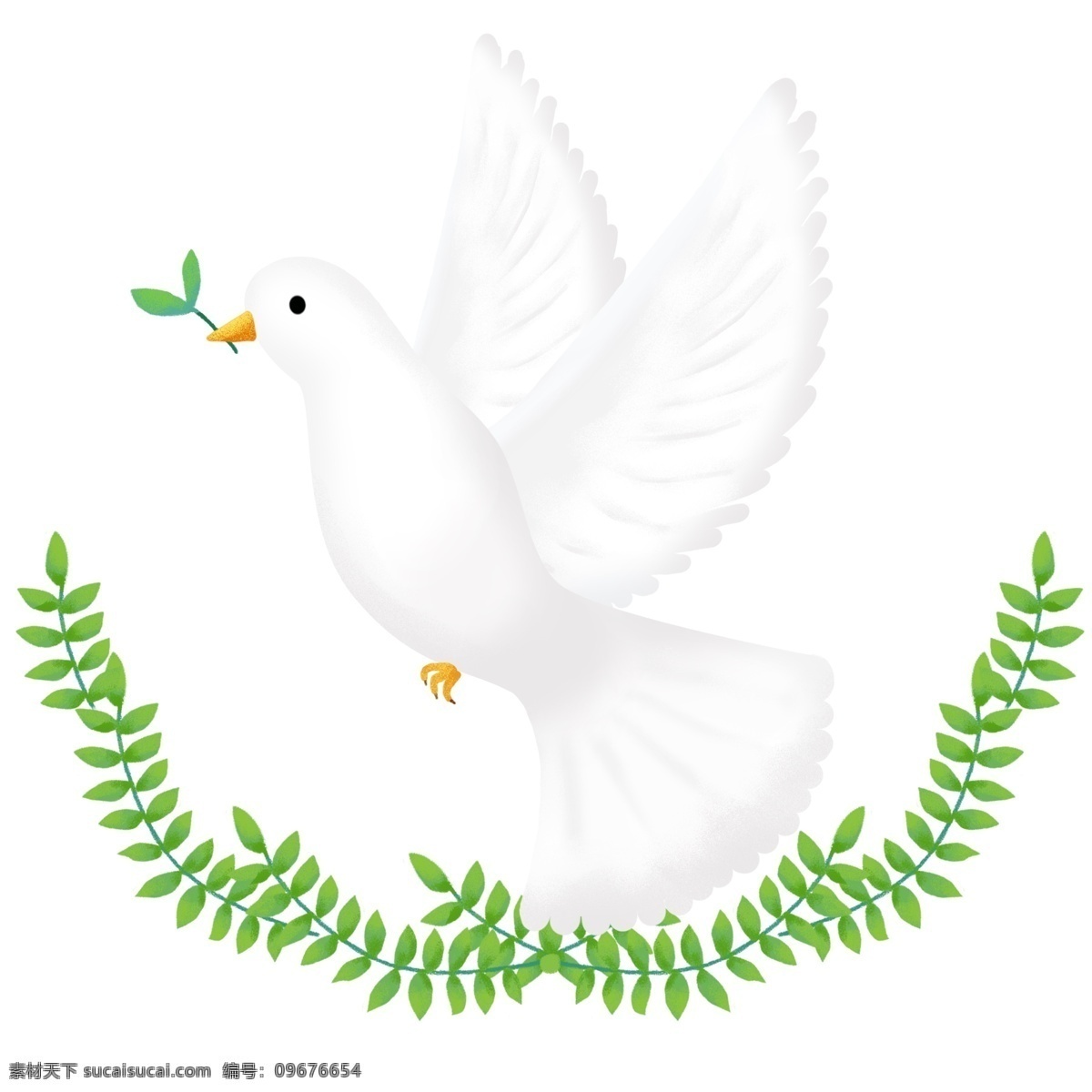 手绘 国际 平日 和平 鸽子 白鸽 国际和平日 动物 和平鸽 效果元素