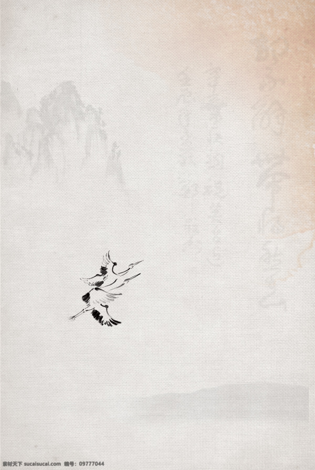 中国 古 风味 背景 图 亚麻 水墨 山 水 白鹭 古味 古风 古色