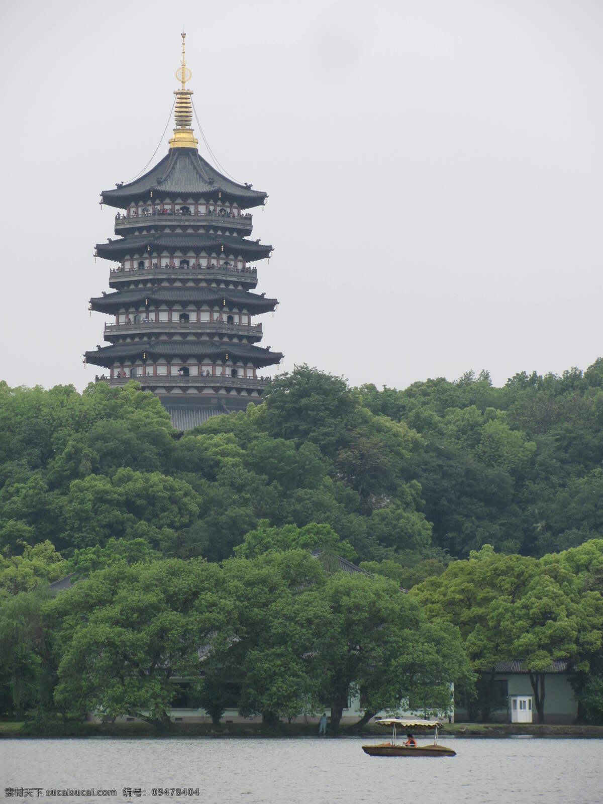 雷峰塔 浙江 杭州 西湖 四月 人文景观 旅游摄影 灰色