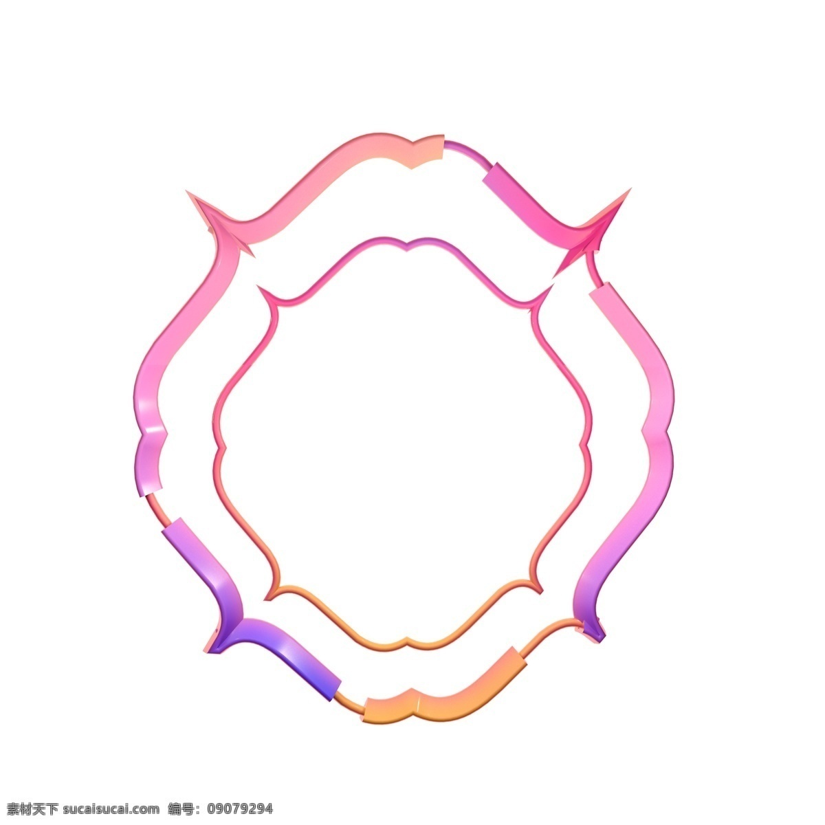 创意 渐 变色 简约 几何 边框 少女系 c4d 立体 海报边框 创意简约边框 个性边框 几何边框 简约几何