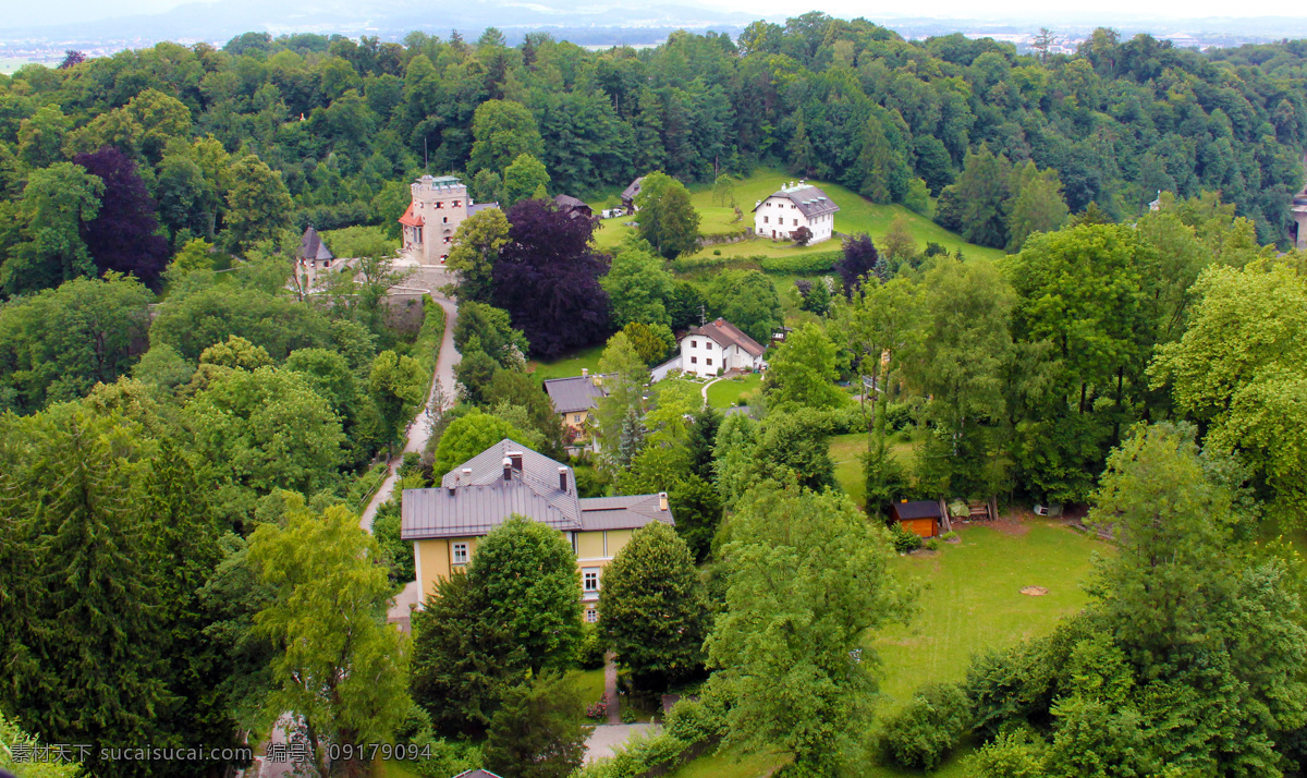 绿色庄园 绿树 环保 植物 环境 欧洲 奥地利 绿化 房屋 绿树环抱 自然风光 旅游摄影 自然风景