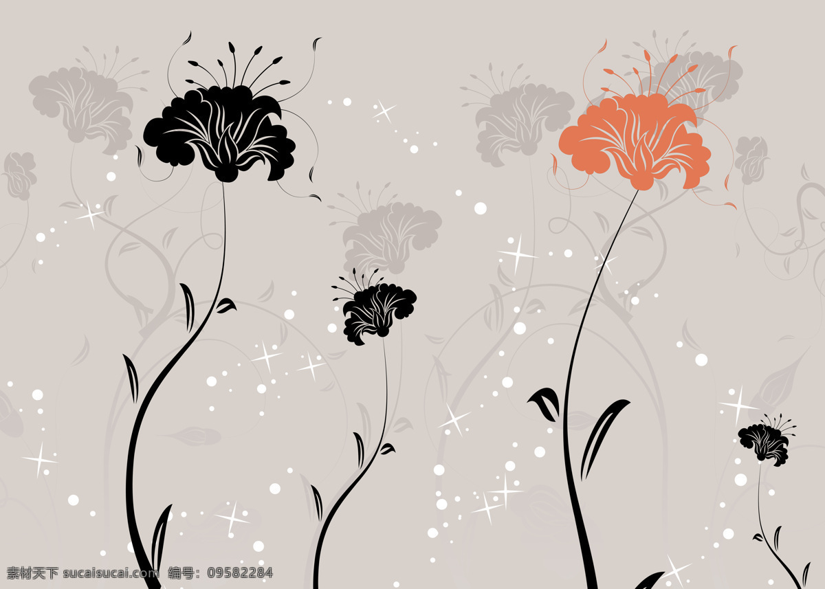 移门图案 da111 帝歌10期 花朵 花纹 底纹 星光