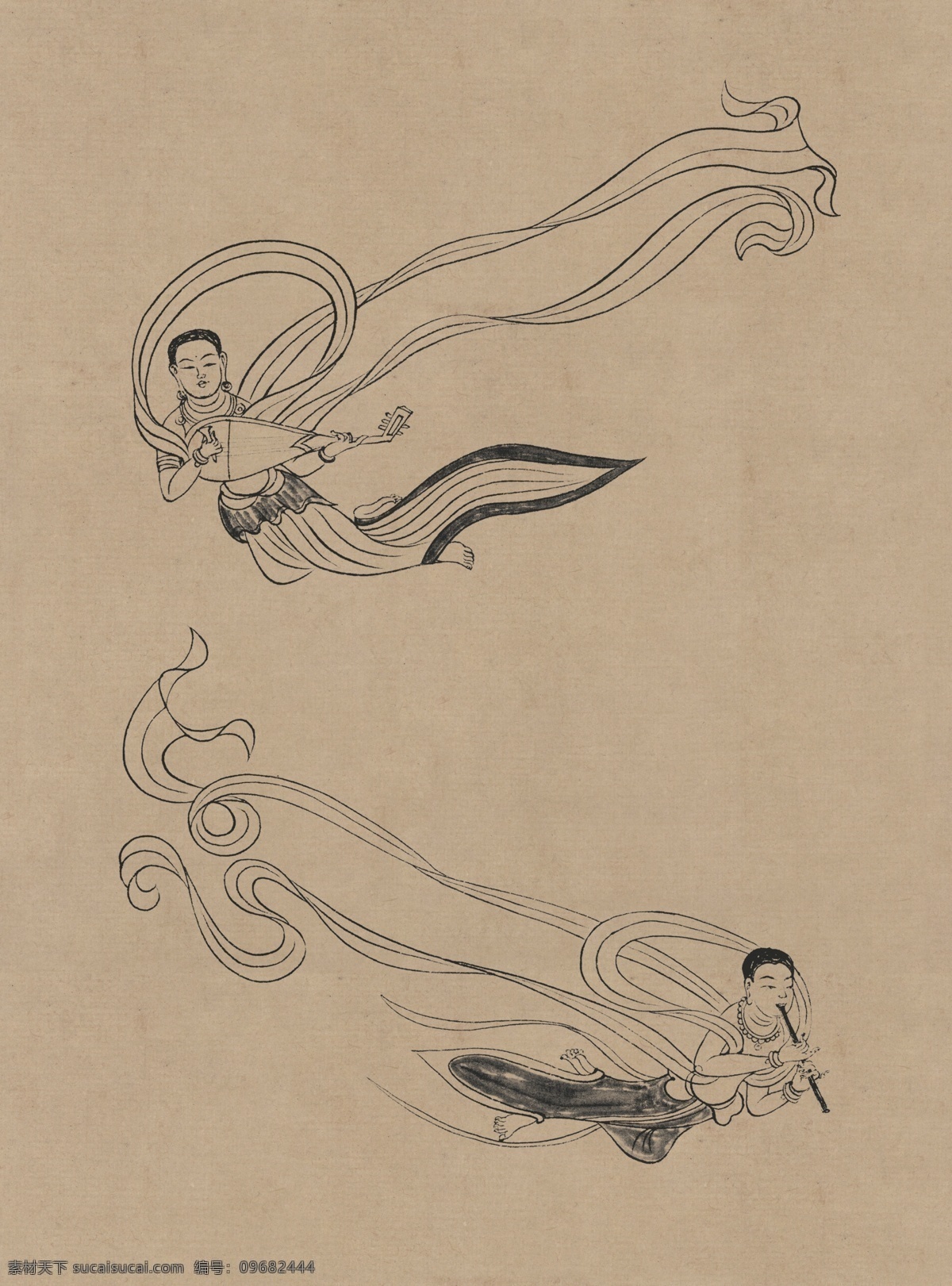 敦煌 佛教 绘画 线 稿 图 线稿图 简笔线条 黑色线条 佛教人物 敦煌绘画 全集 莫高窟 壁画 绢画 纸本 海外博物馆 高清 富贵 墙画 西域画 古代画 做旧 复古 古董 古画 装饰画 佛像绘画 传说人物 菩萨 唐朝风格 名族文化 传统文化 风格 图案 文化艺术 绘画书法