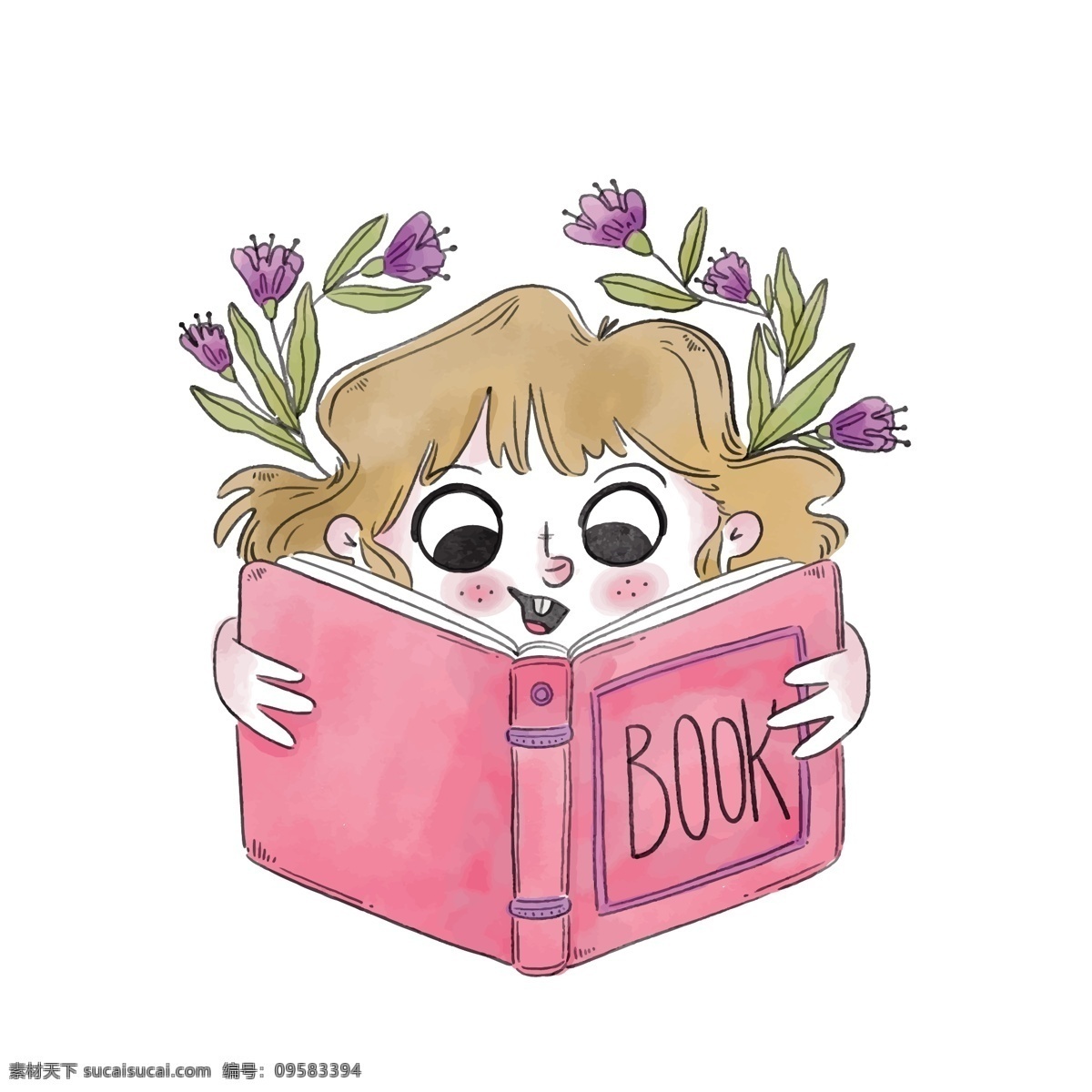 看书 小孩 矢量 世界节日 节日 读书日 世界读书日 书籍 书本 看书的小孩 小孩看书 爱看书