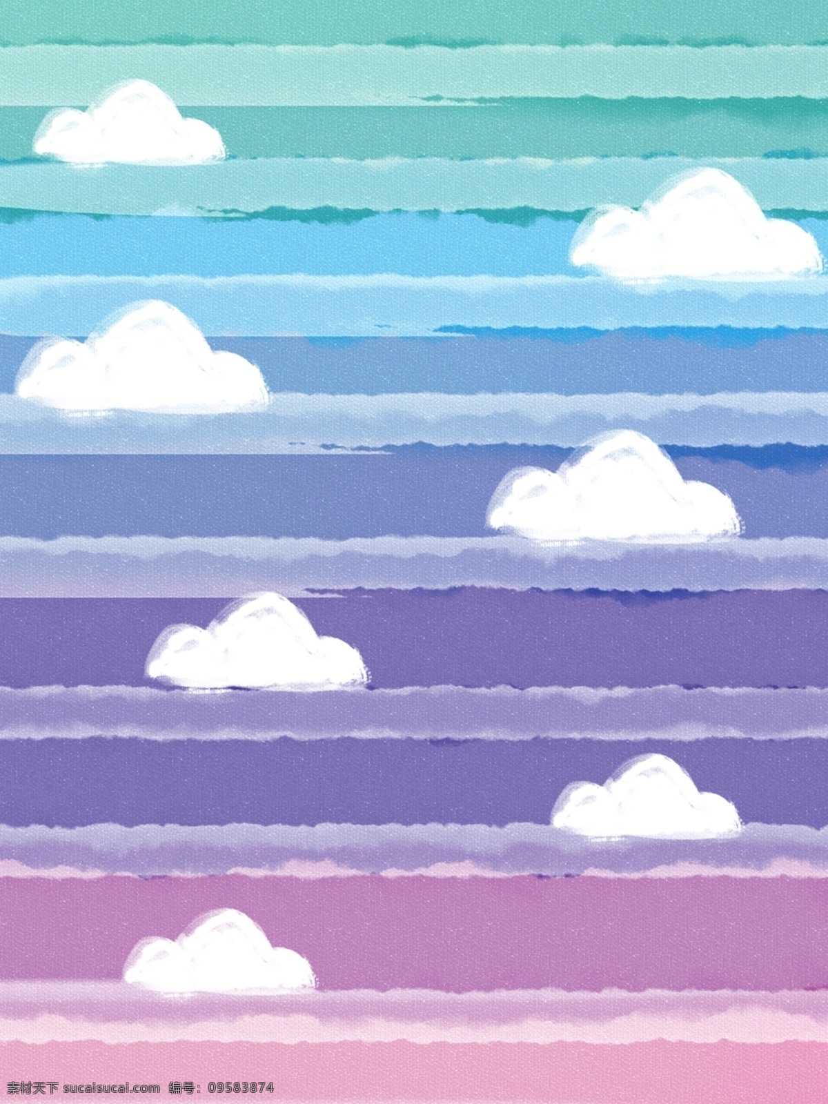 纯 原创 小清 新卡 通 条纹 水彩 背景 紫色背景 蓝色背景 云朵背景 卡通背景 水彩背景