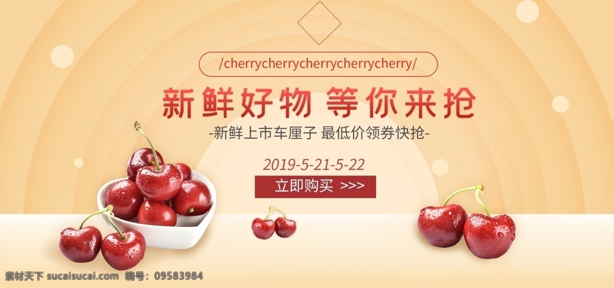 新鲜 车 厘 子 banner 水果 温馨 车厘子 首页