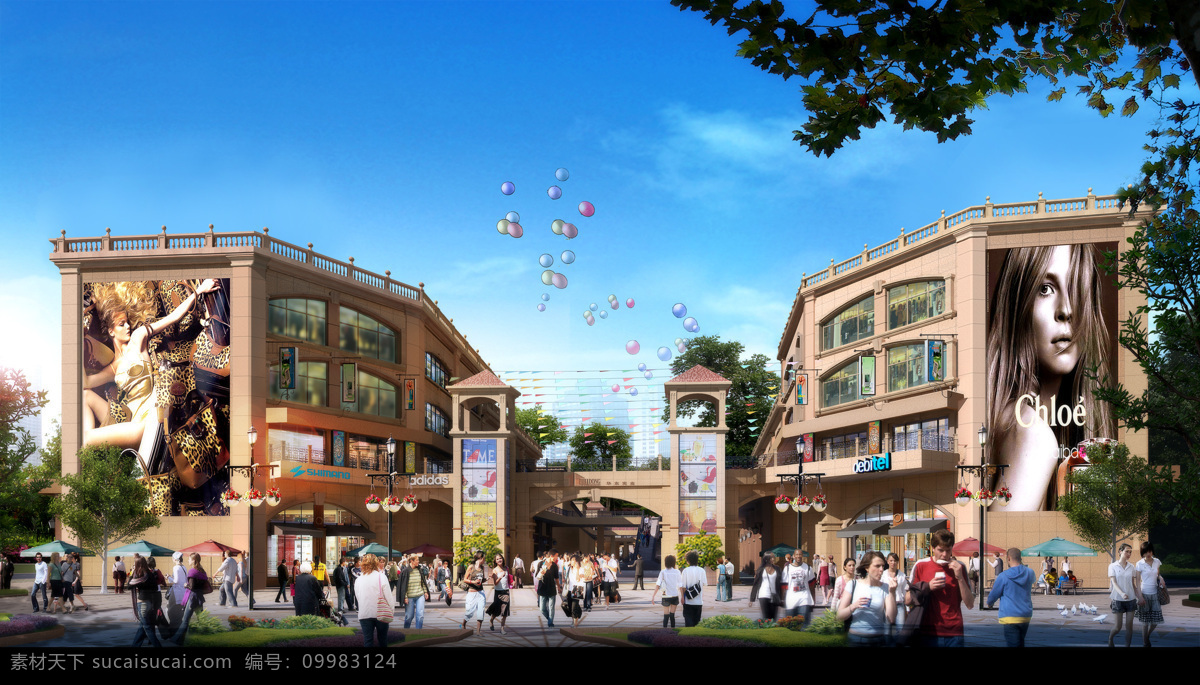 大门 花岗岩 环境设计 建筑 建筑设计 欧式 商业街 模板下载 树木 家居装饰素材