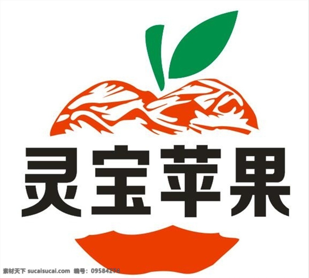 灵宝苹果标志 sod苹果图 苹果矢量量图 寺河苹果标 苹果版面制作