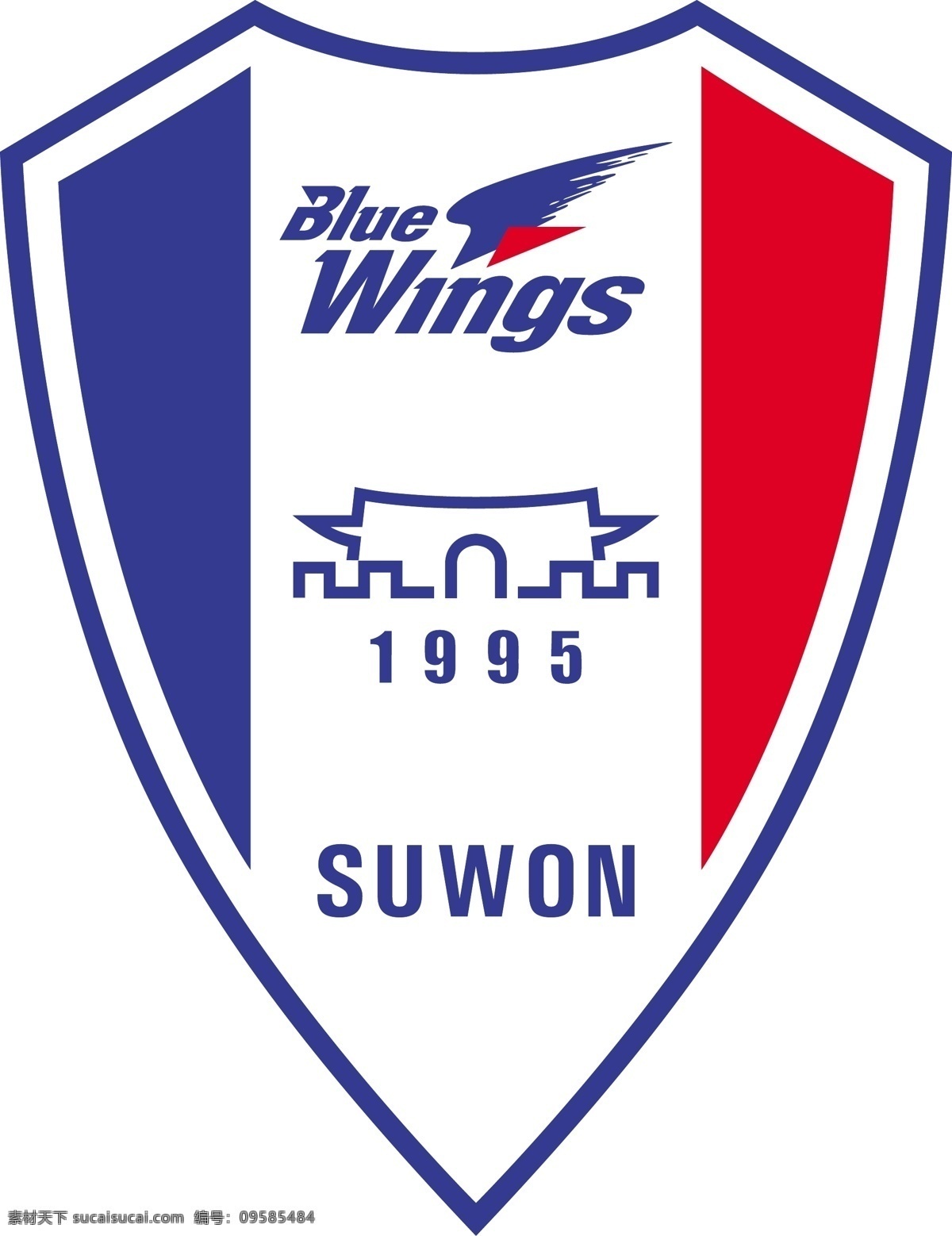 水原 蓝 翼 足球 俱乐部 徽标 logo设计 韩国 亚洲 蓝翼 经典联赛 k联赛 联赛杯 足协杯 亚冠 联赛 杯赛 矢量图