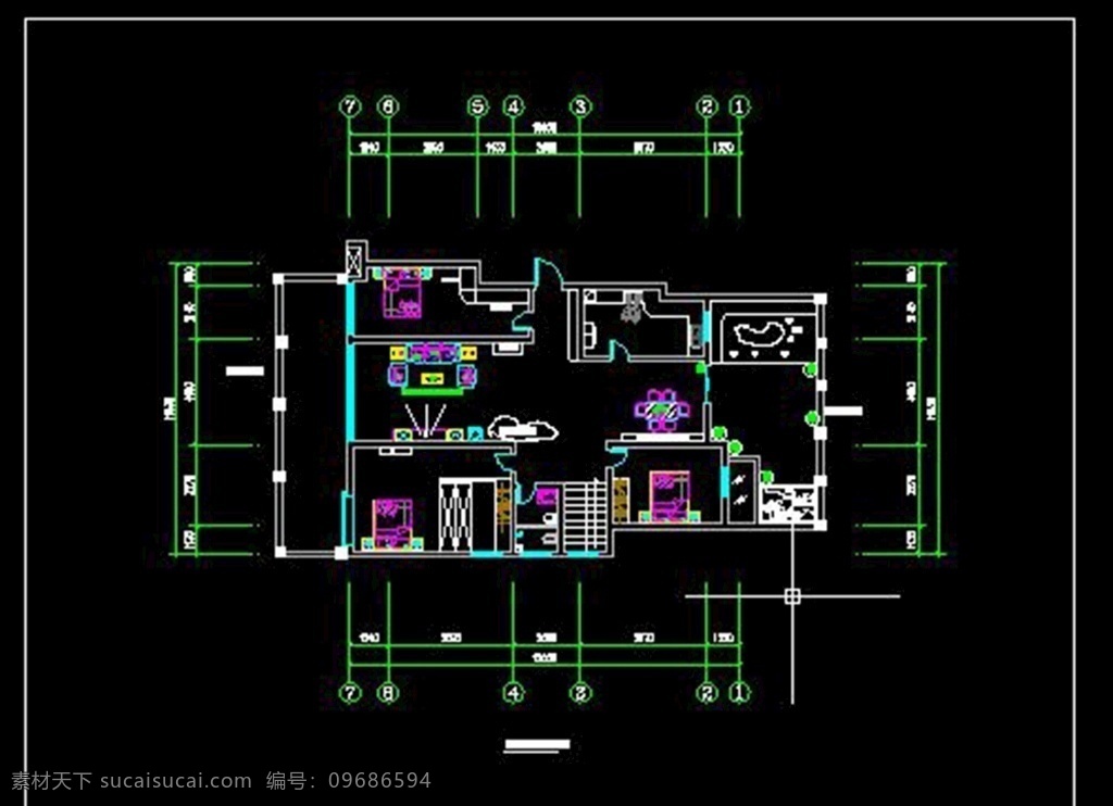 家装 平面图 施工图 开关插座 图 开关 插座图 室内 dwg