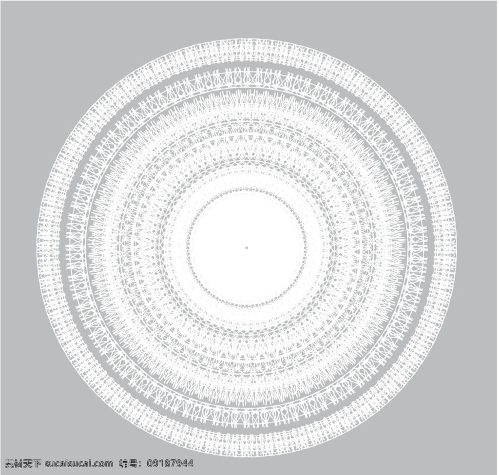 蕾丝花边 圆花边 花纹 蕾丝 矢量 纹理 底纹边框 花边花纹