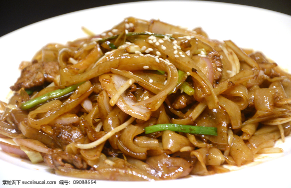 干炒牛肉河粉 菜单 菜谱 餐饮美食 传统美食