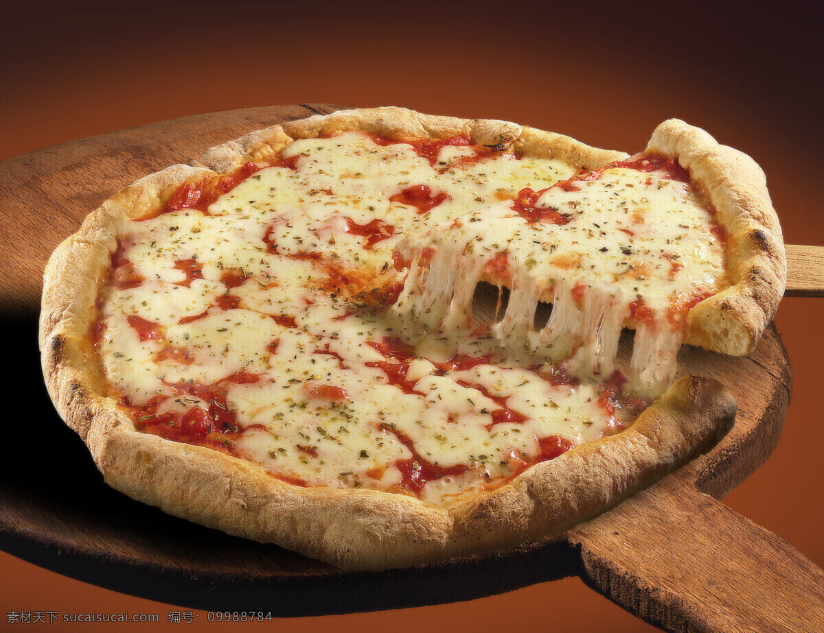 美味 芝士 披萨 l 芝士披萨 被切开的披萨 披萨托盘 木质托盘 美食 外国美食 餐饮美食