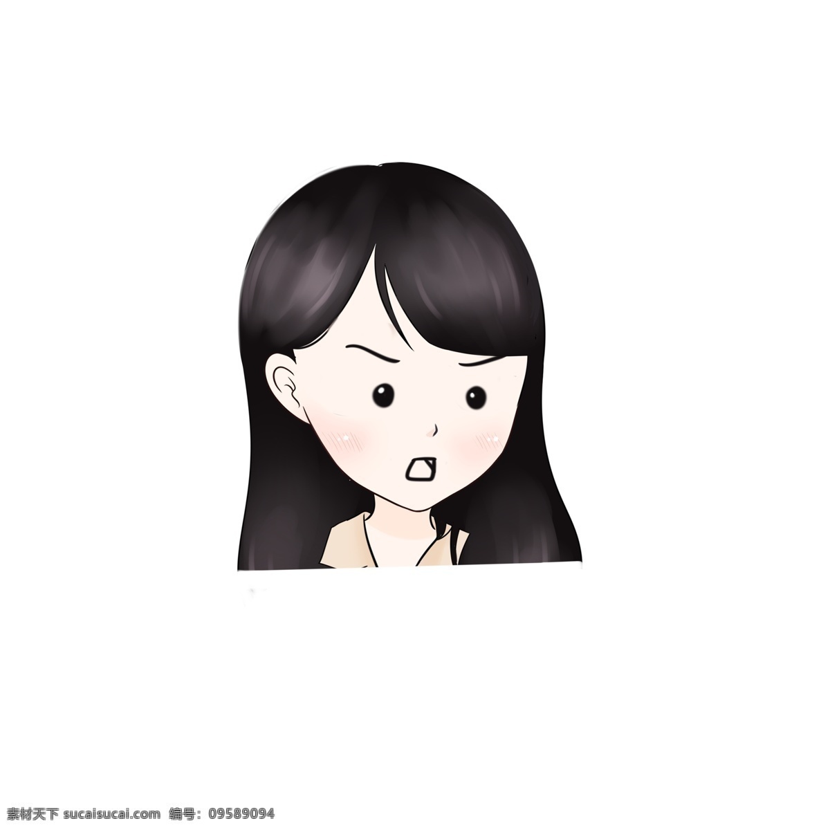 原创 可爱 q 版 少女 商用 元素 萌