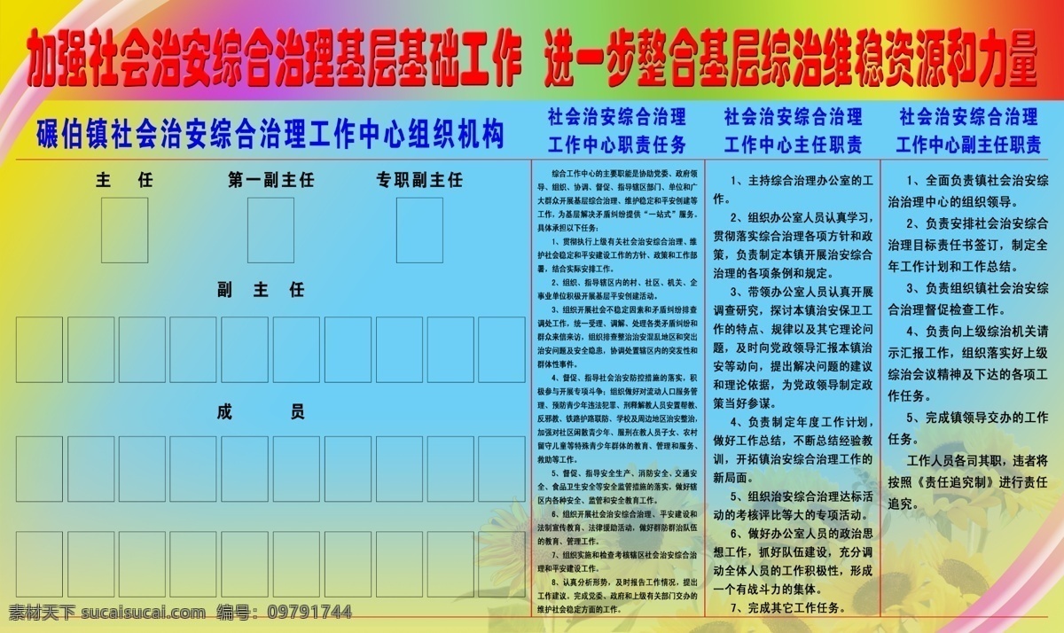 社会 治安 综合治理 展板 分层 文件 源文件 psd源文件 职责 治理 综治 中心 组织机构 加强 基础 工作 进一步 整合 基层 维 稳 资源 力量 其他展板设计