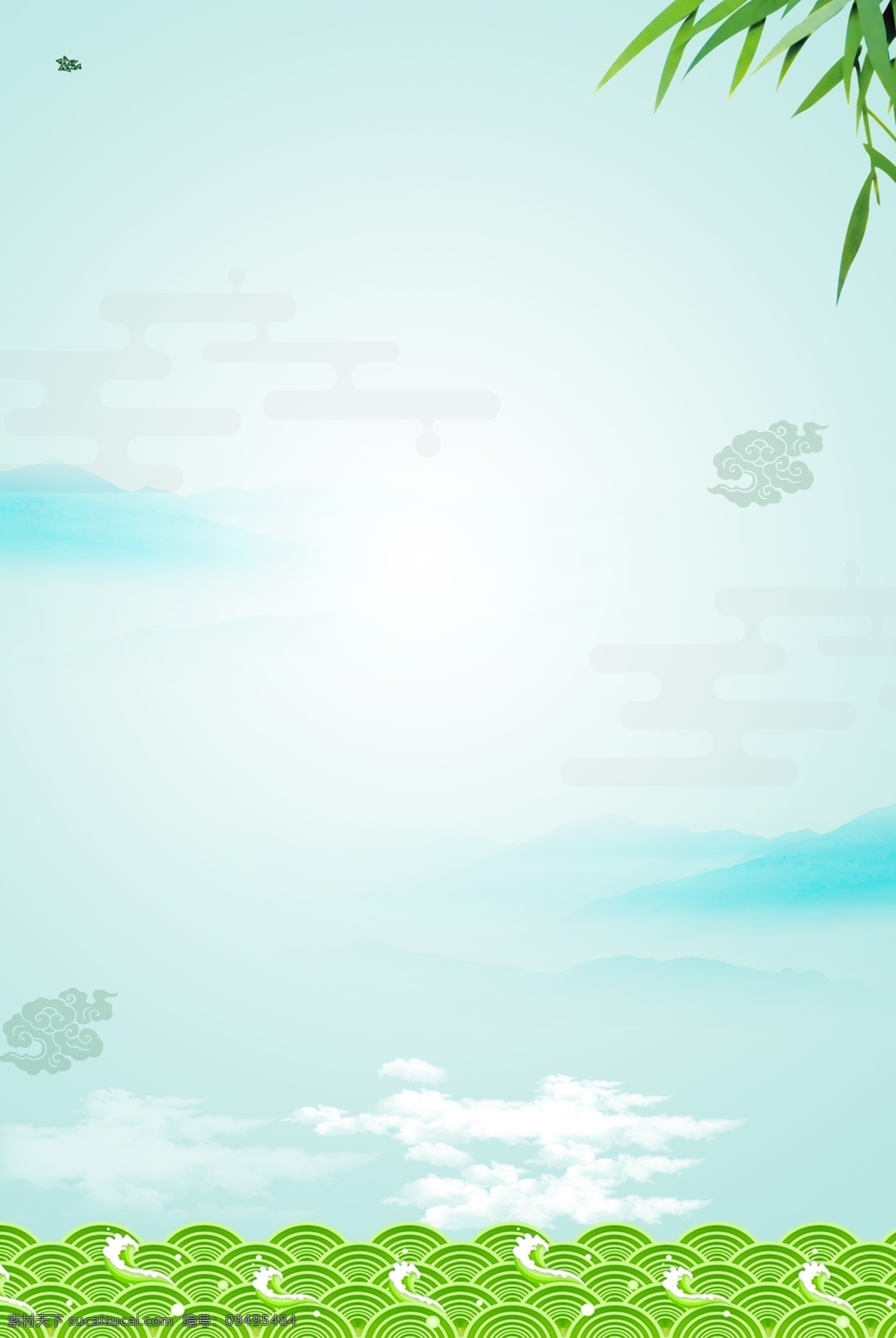 简约 清明节 通用 背景 元素 中国风 手绘 踏青 春天 通用背景