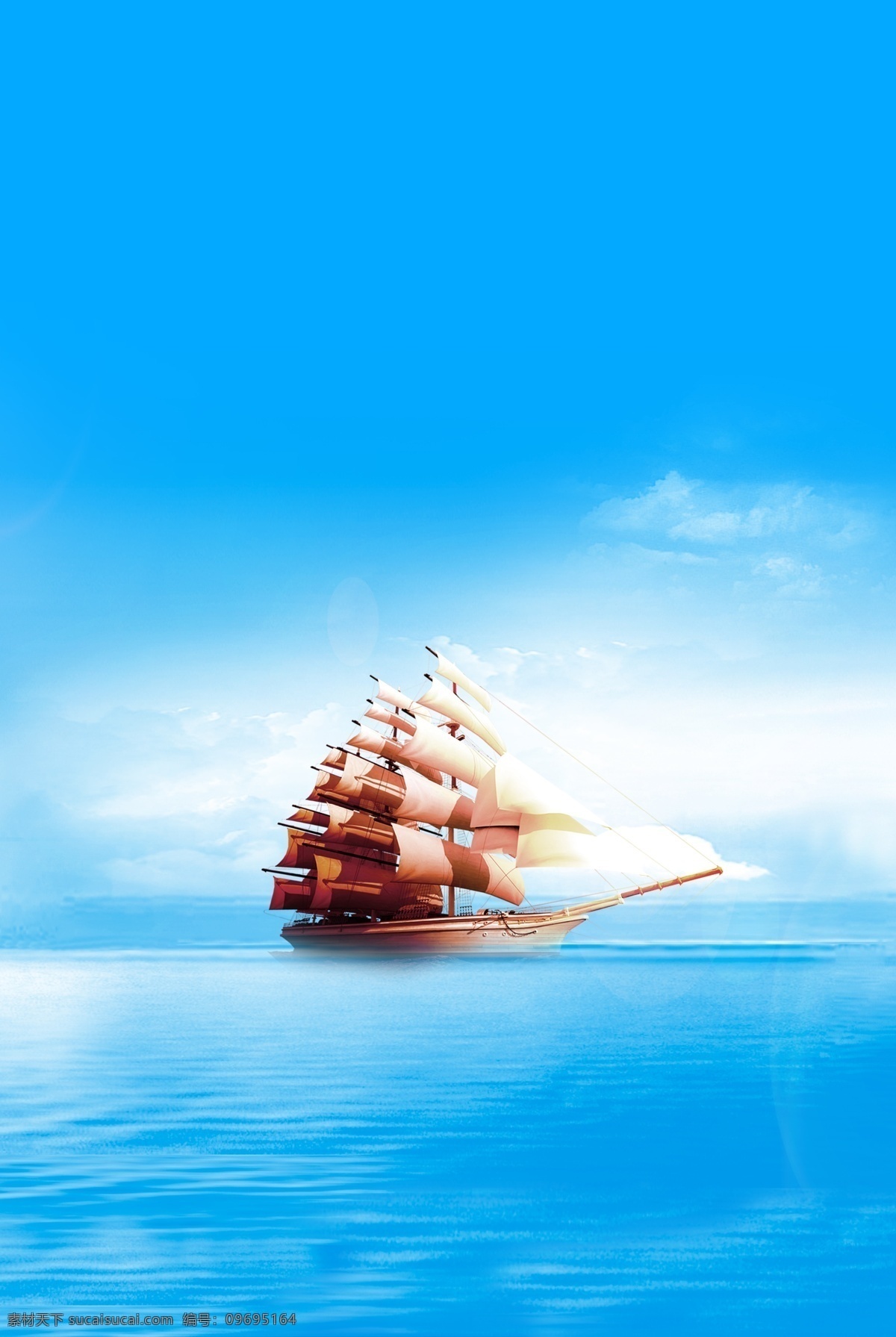 蓝色航海背景 蓝色背景 航海 船 背景素材