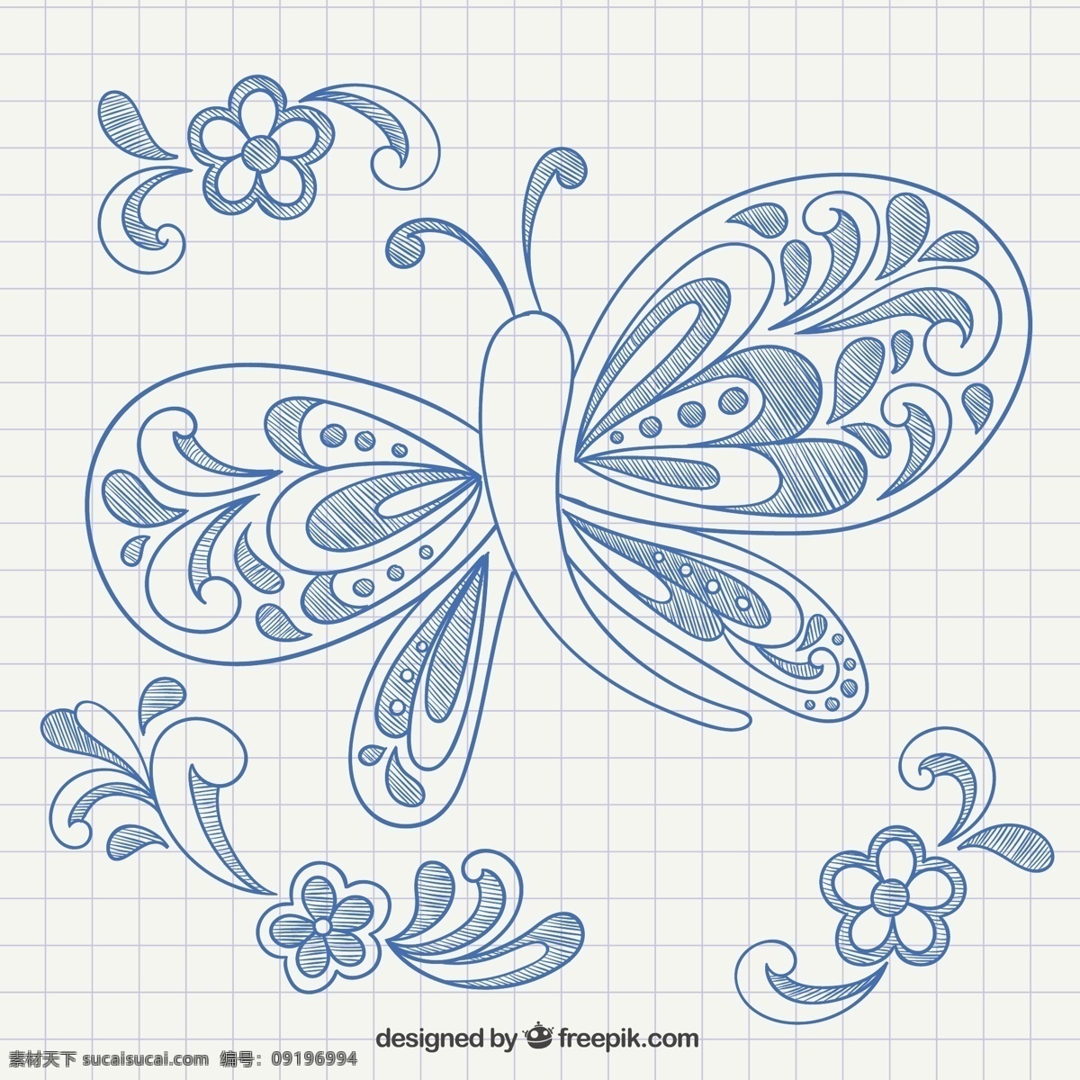 手绘蝴蝶背景 饰品 蝴蝶 笔记本电脑 绘画 装饰 手工 绘制 手绘