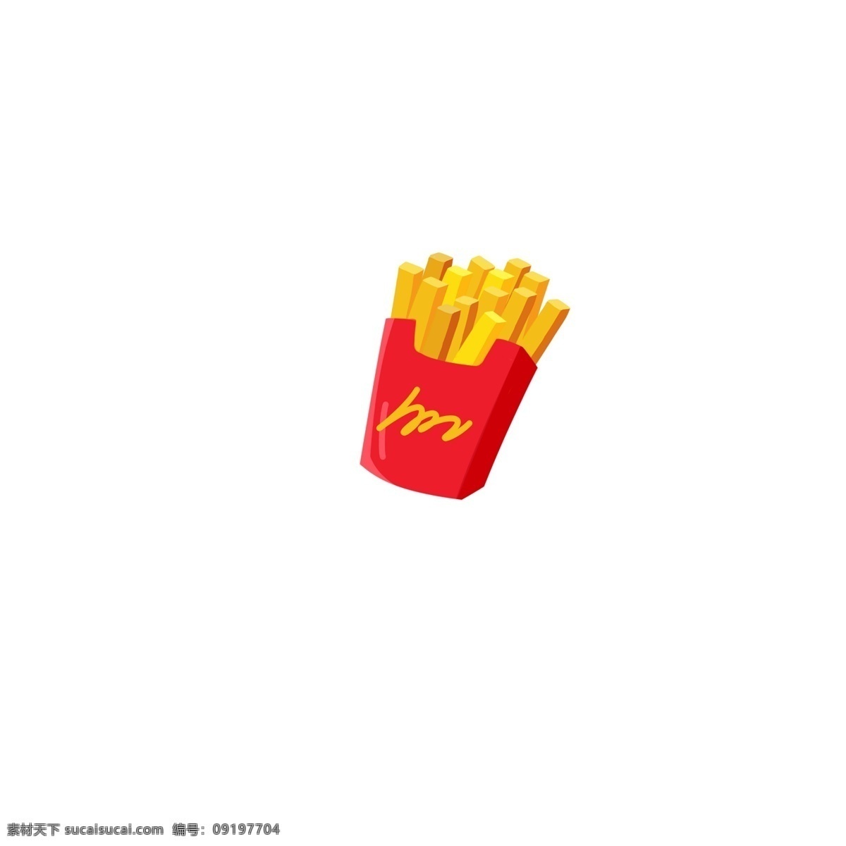 创意 薯条 元素 彩绘 元素设计 美食 广告素材