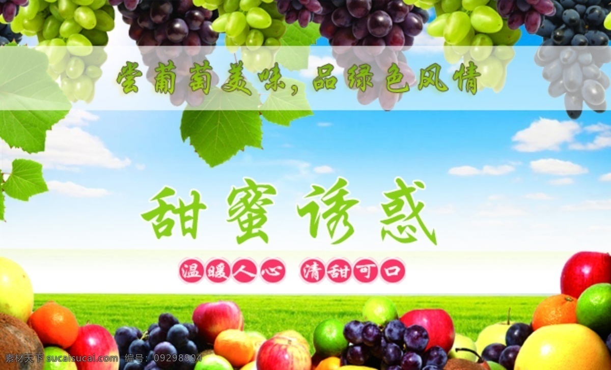 banner 健康 绿色 葡萄 水果 水果图片 网页模板 源文件 模板下载 有机织物 中文模板