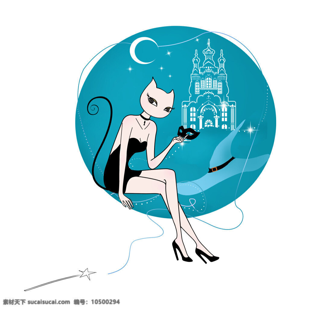 猫 年华 女郎 童话 系列 原创作品 猫样年华 猫女郎 童话系列原创 品牌 插画 白色