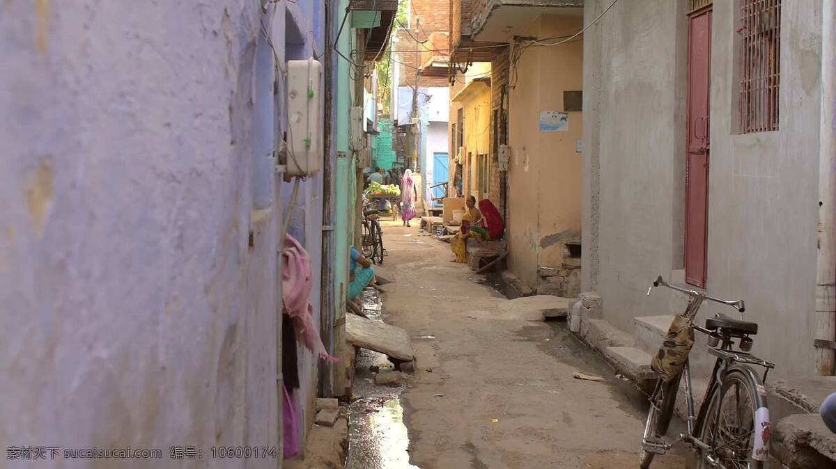 狭窄的印度街 城镇和城市 印度 街道 亚洲 城市 城市的 亚洲的 肮脏的 india17 小巷 胡同 忙碌的