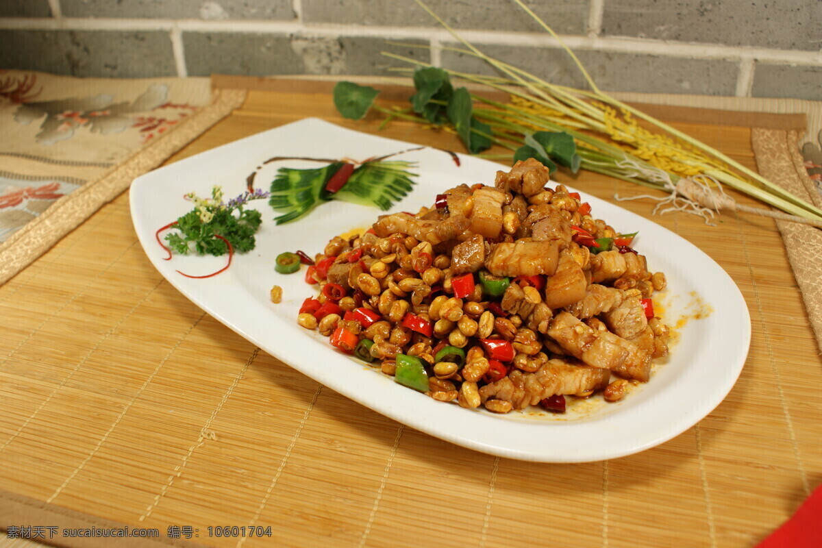 黄豆五花肉 黄豆 五花肉 辣椒 葱 姜 蒜 易拉宝 餐饮美食 传统美食