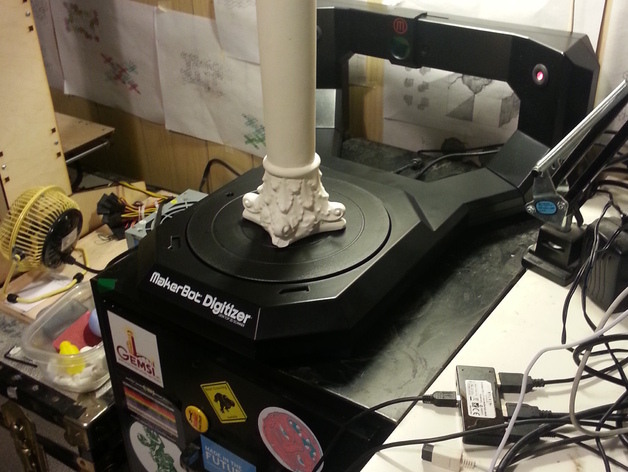 部 分列 基座 扫描 3d打印模型 艺术时尚模型 makerbotdigitizer