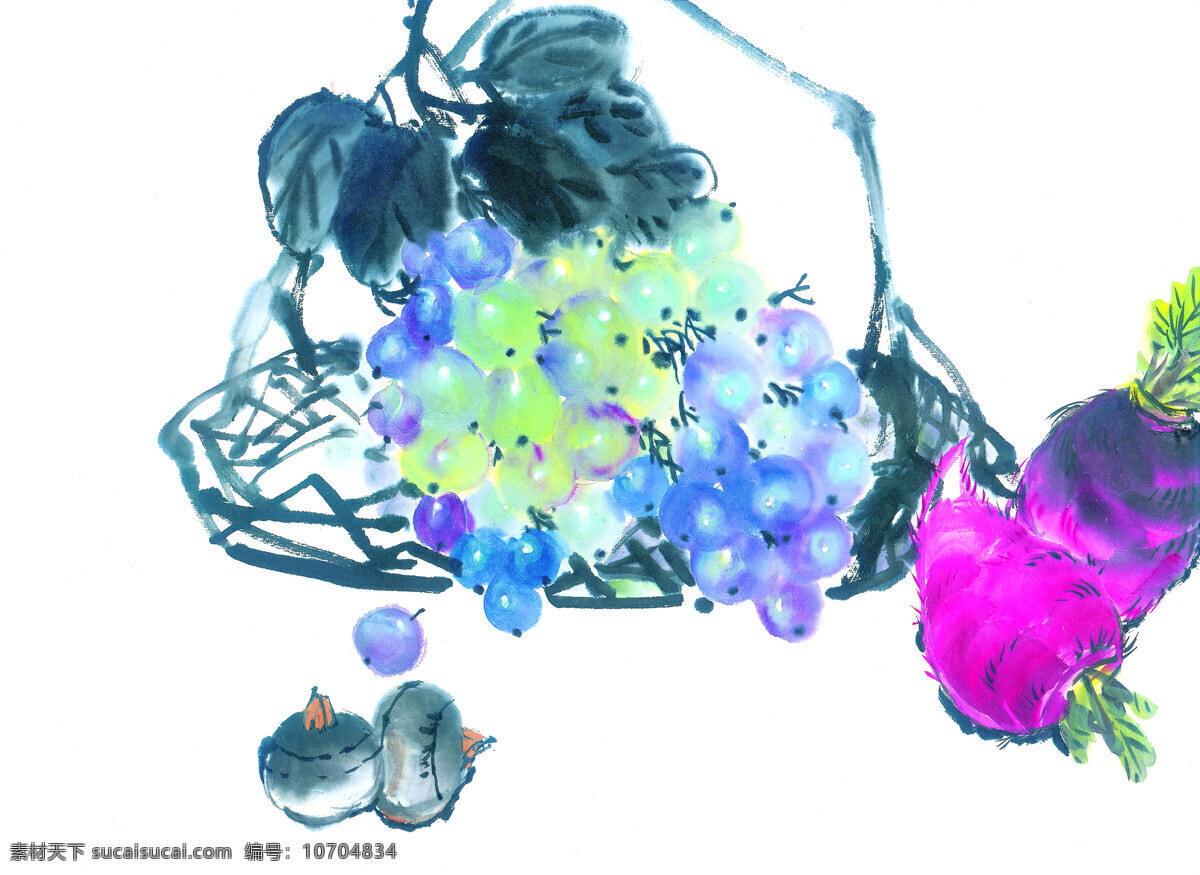葡萄免费下载 美术 水墨 中国画 中国画艺术 文化艺术