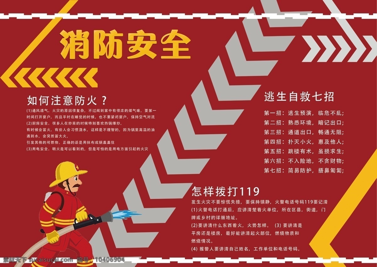 红色 背景 消防 安全 手 抄报 消防安全 消防安全知识 手抄报 简约 小报