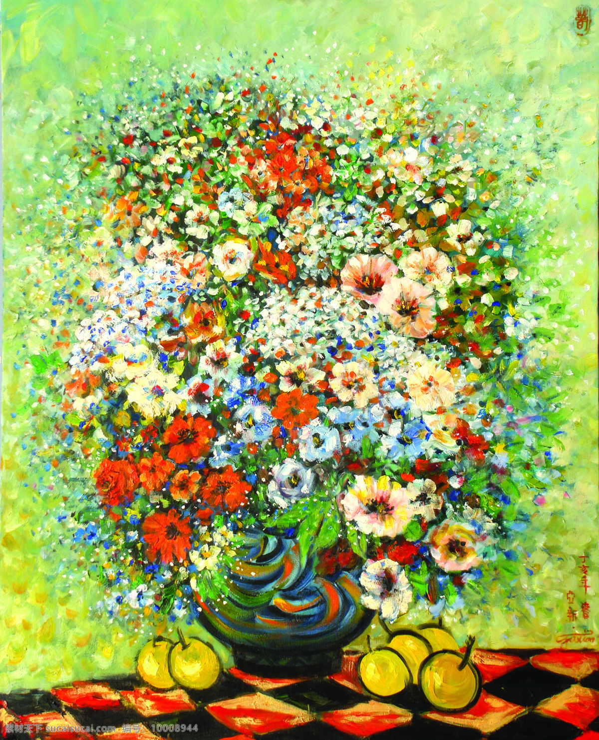 百花 百花齐放 花卉 绘画书法 名画 名家 水果 设计素材 模板下载 油画 李亚新 怒放 静态 名人书画 文化艺术 家居装饰素材