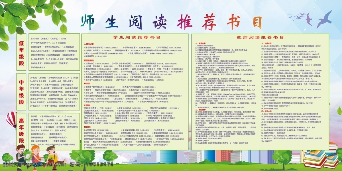学校推荐书目 学校背景 学校图版 学生书目 学生推荐书目 老师推荐书目