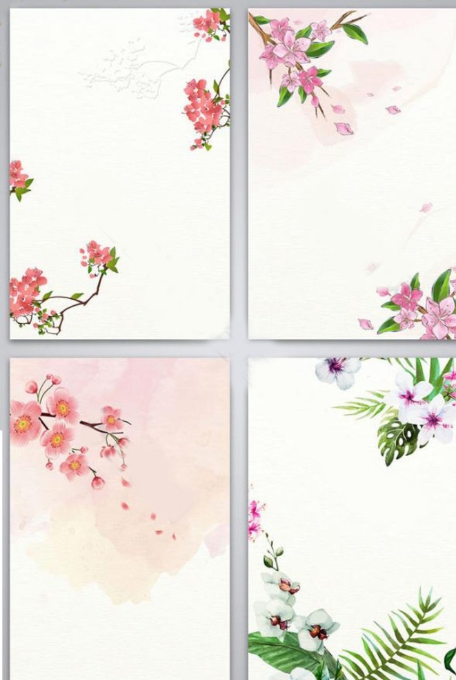 矢量 春季 桃花 水彩 手绘 背景 粉色 套话 三月桃花开 花瓣 早春 春天 暖春 泼墨 蝴蝶兰 棕榈叶 春夏 清新 底纹边框 其他素材