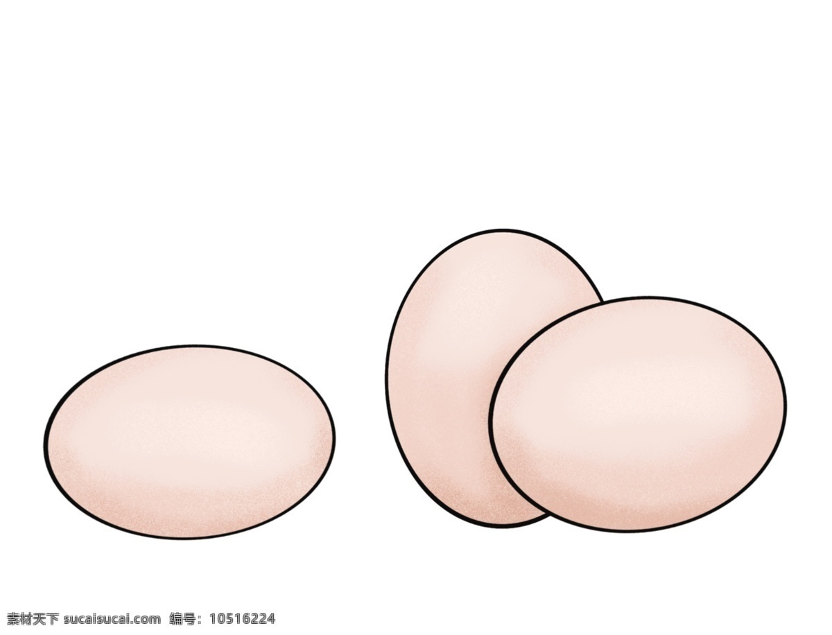 三个鸡蛋 鸡蛋 卡通鸡蛋 分层素材 美食 配菜 食物 生活百科 餐饮美食