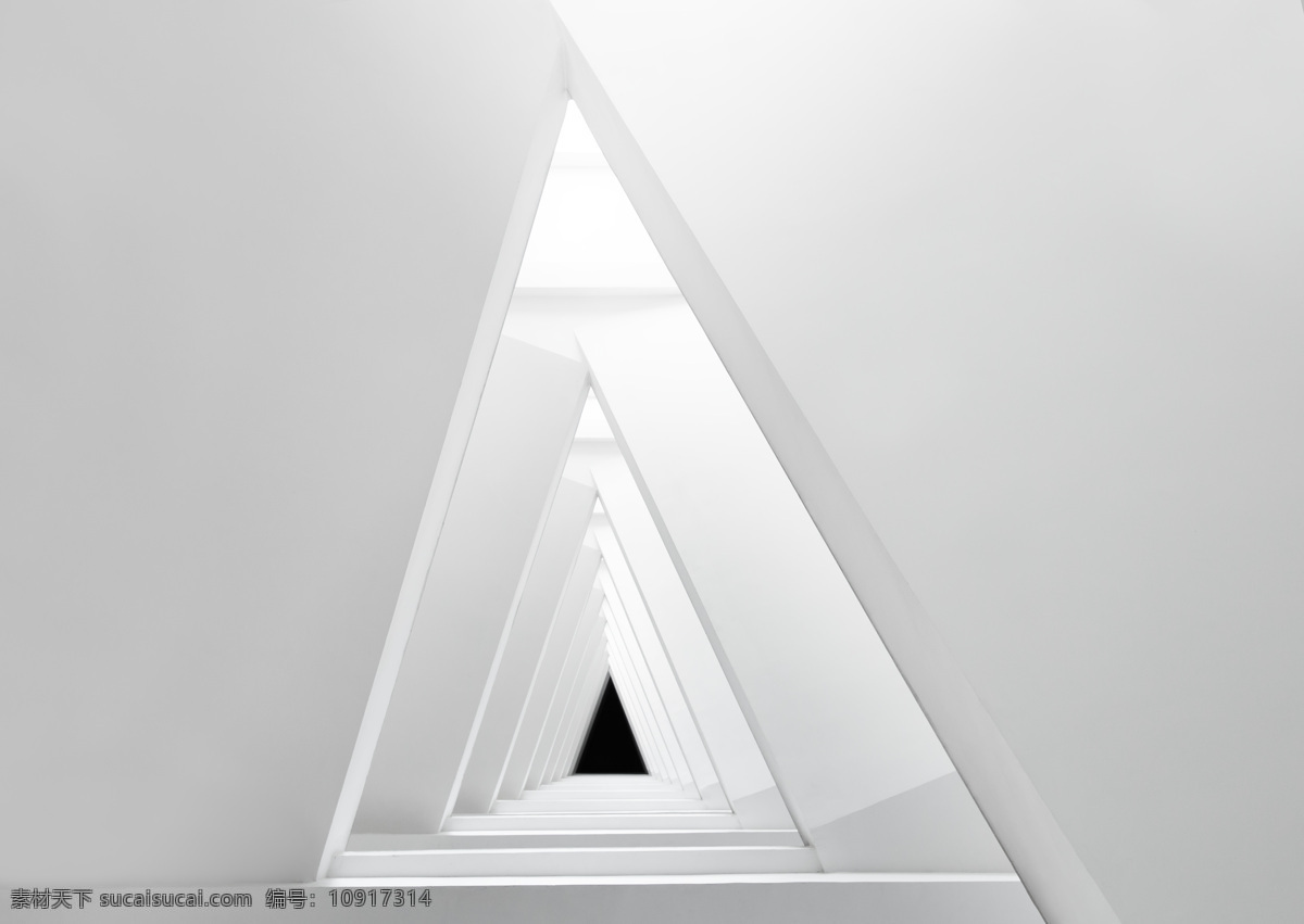 极简建筑风格 极简 建筑 白色 三角形 结构 几何