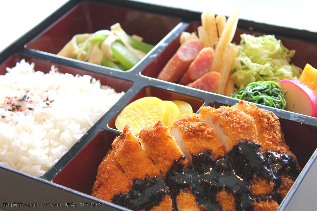 日式猪排便当 日式猪排 日式便当 日式套餐 猪排 芝麻 日式小菜 日本料理 猪排套餐 日式鸡排 餐饮美食 传统美食