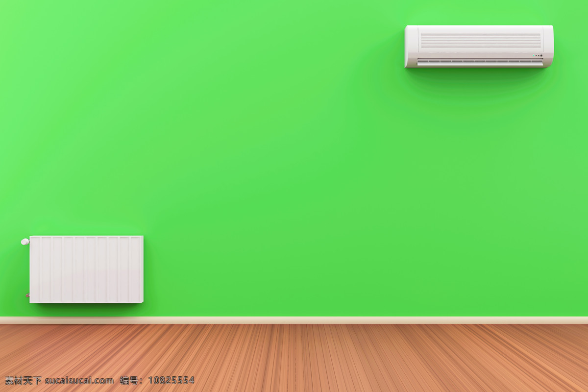 绿色 墙壁 上 空调 绿色墙壁 壁式空调 挂式空调 空调挂机 家电 家用电器 家具电器 生活百科