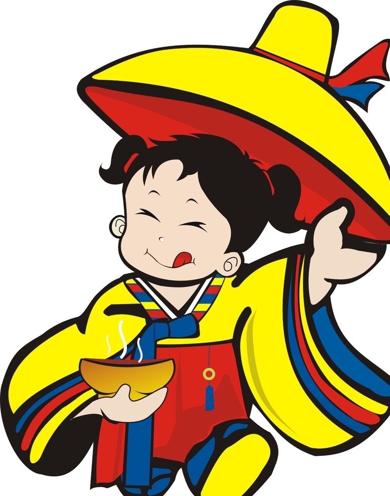 韩国卡通 韩国小孩 韩国女孩 韩国饭店 韩国风 包装设计 动漫动画 动漫人物