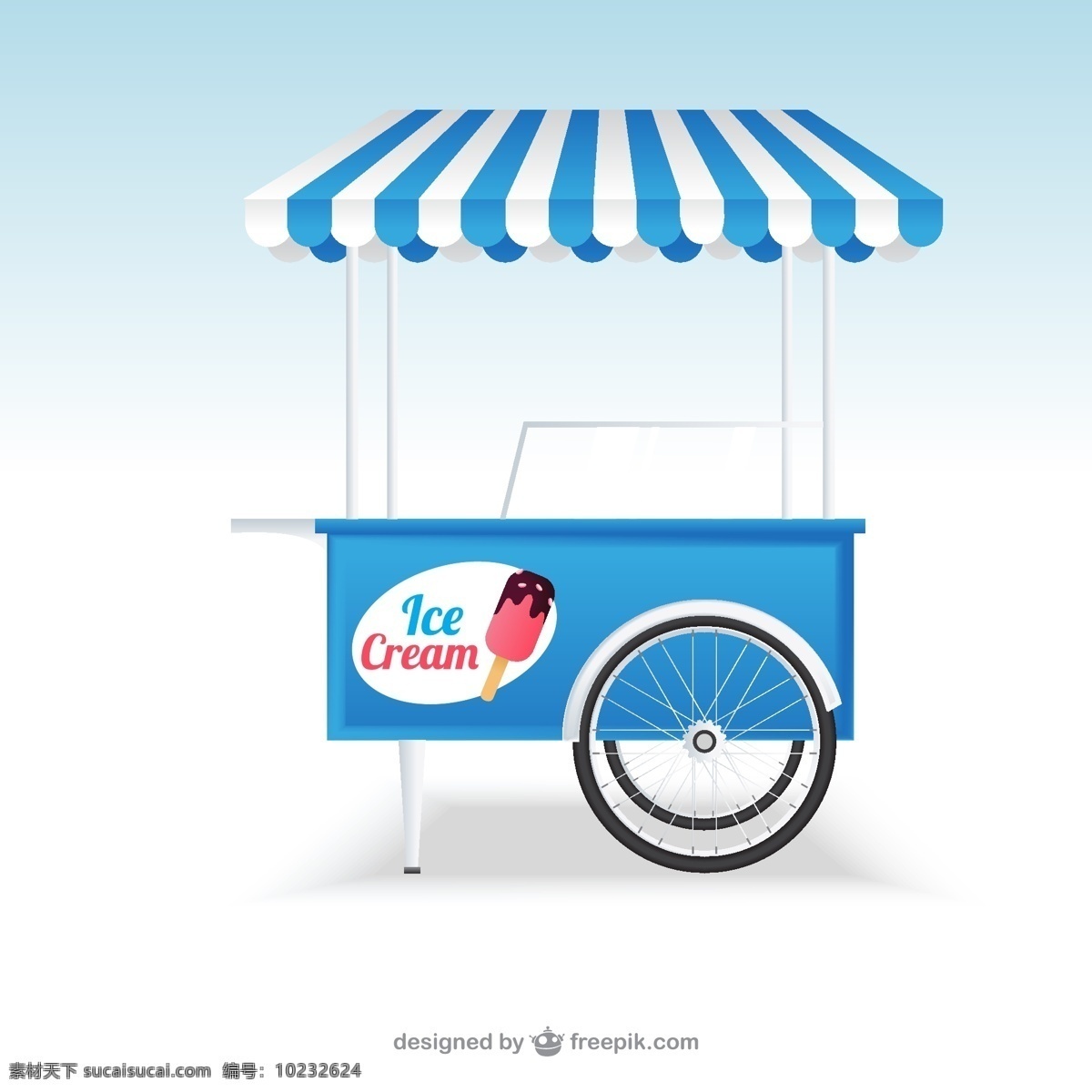 冰淇淋车矢量 冰淇淋 夏季 小吃车 白色