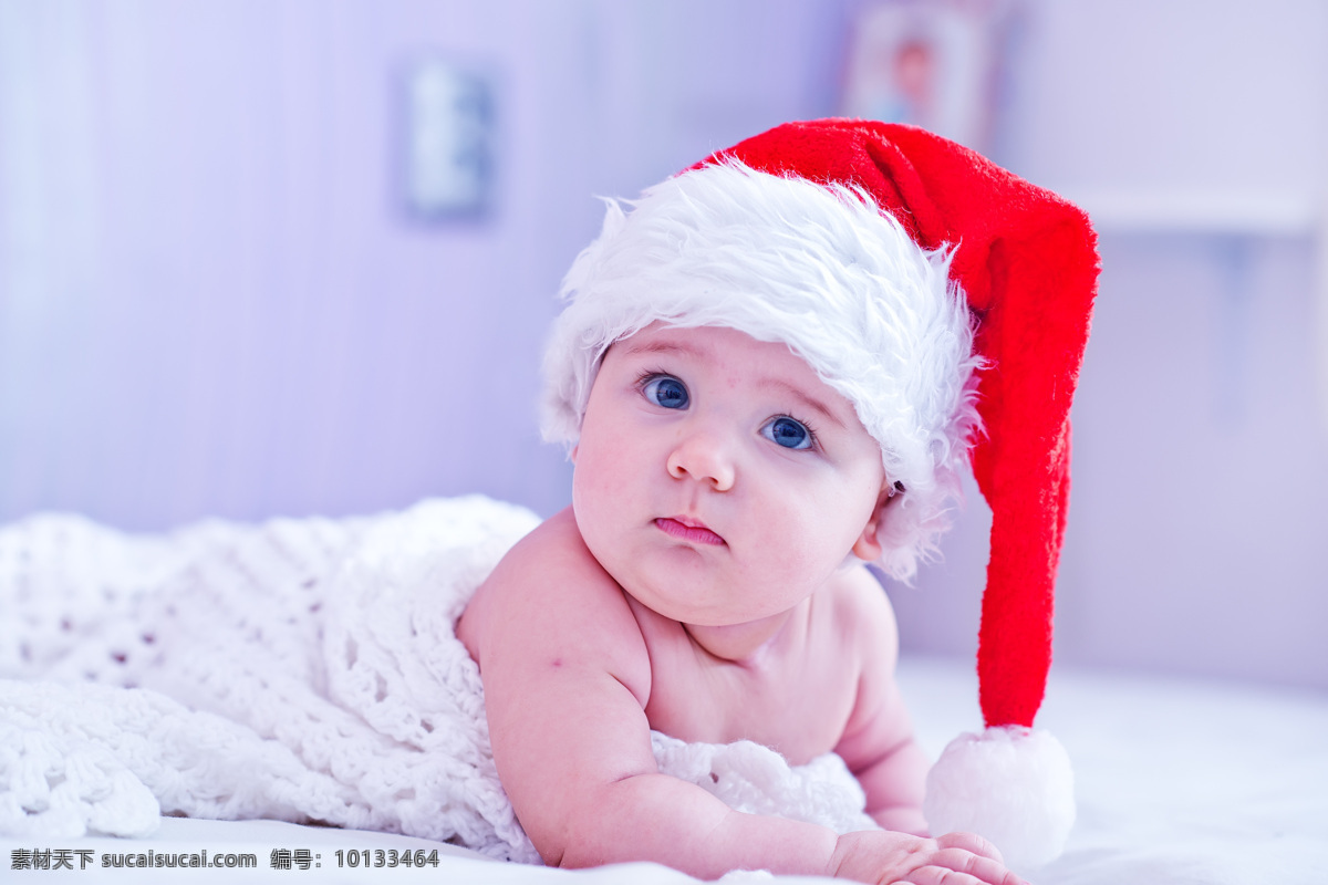 戴 圣诞 帽子 婴儿 圣诞帽 快乐儿童 小孩子 baby 宝宝 儿童幼儿 儿童图片 人物图片