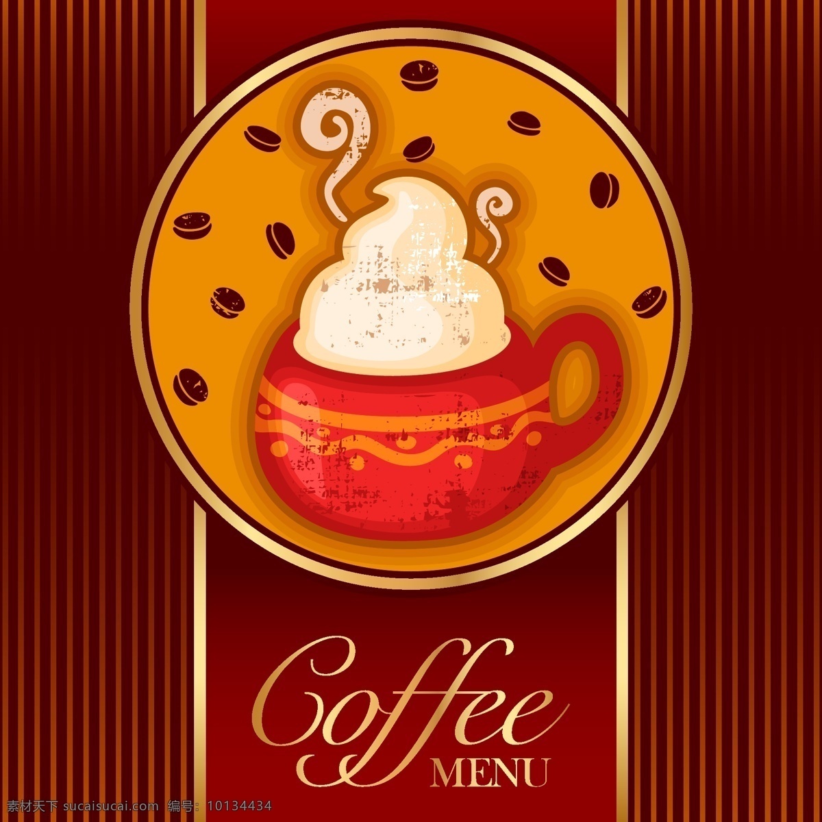 咖啡 卡通 宣传 图 模板下载 咖啡店 宣传图 可爱 食物 美味 标志图标 矢量素材 红色