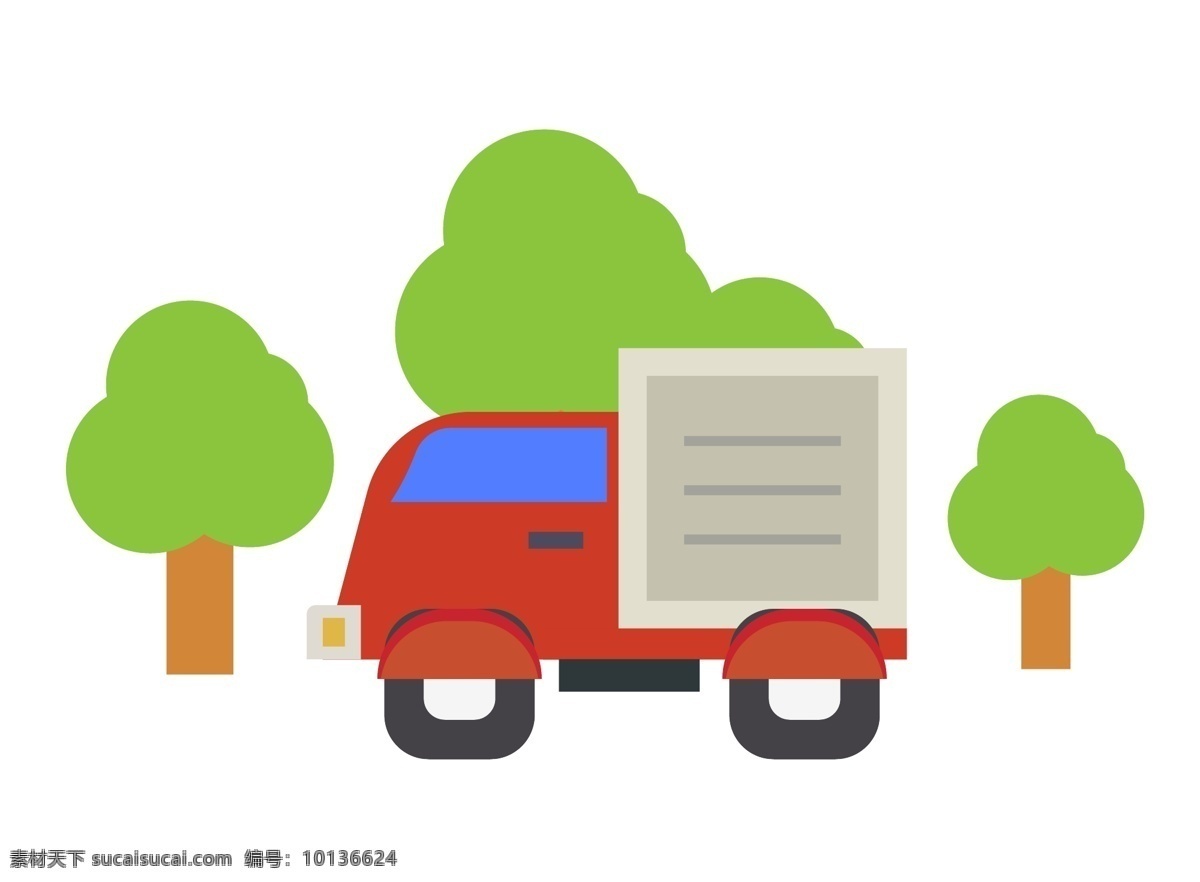 红色 卡车 装饰 插画 红色的卡车 交通卡车 运输卡车 漂亮的卡车 创意卡车 立体卡车 卡通卡车