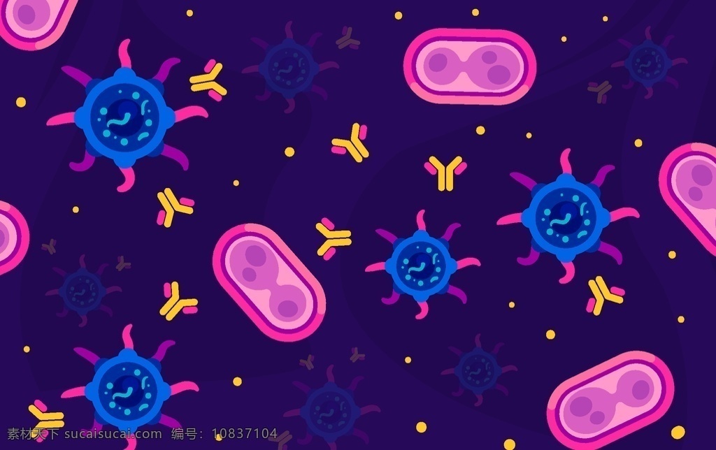 病毒 细菌 防护 防疫 洗手 免疫 消毒杀菌 细胞 医疗医护 ai矢量图 高清图片