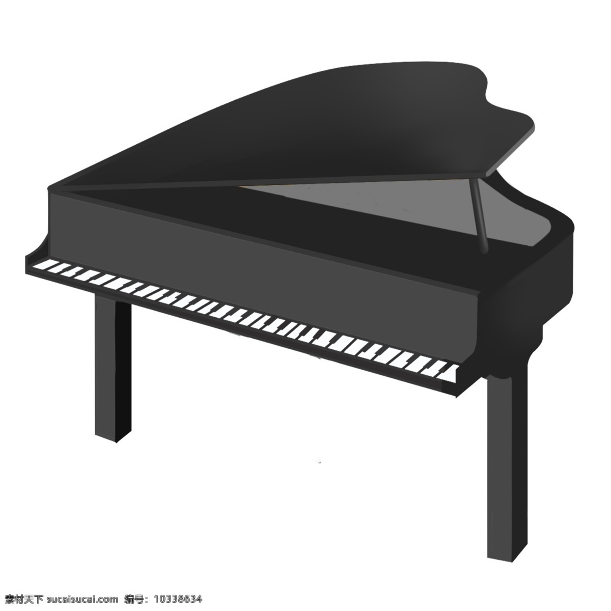 架 黑色 钢琴 插图 一架
