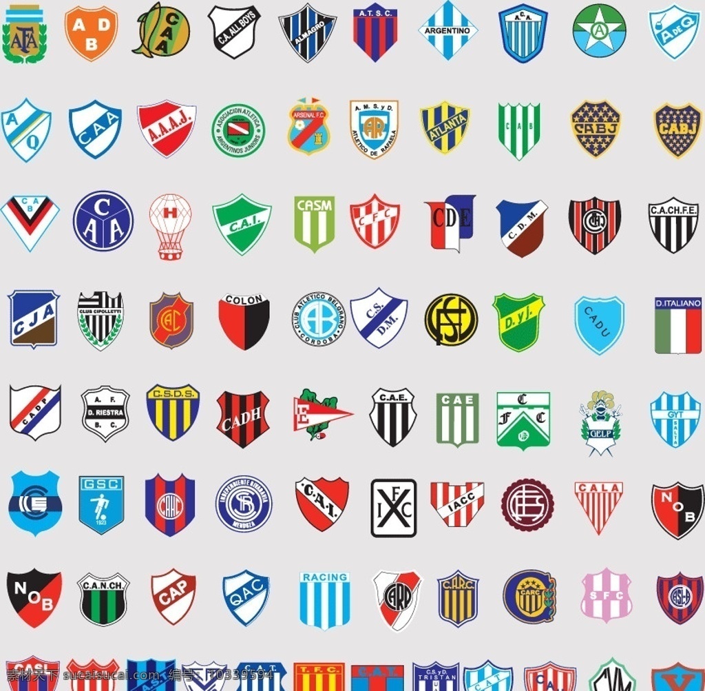全球 足球 俱乐部 球队 标志 阿根廷 世界杯 logo 足球标志 足球logo 俱乐部标志 盾 盾牌 标识标志图标 企业标志 企业logo 矢量图库 企业 矢量