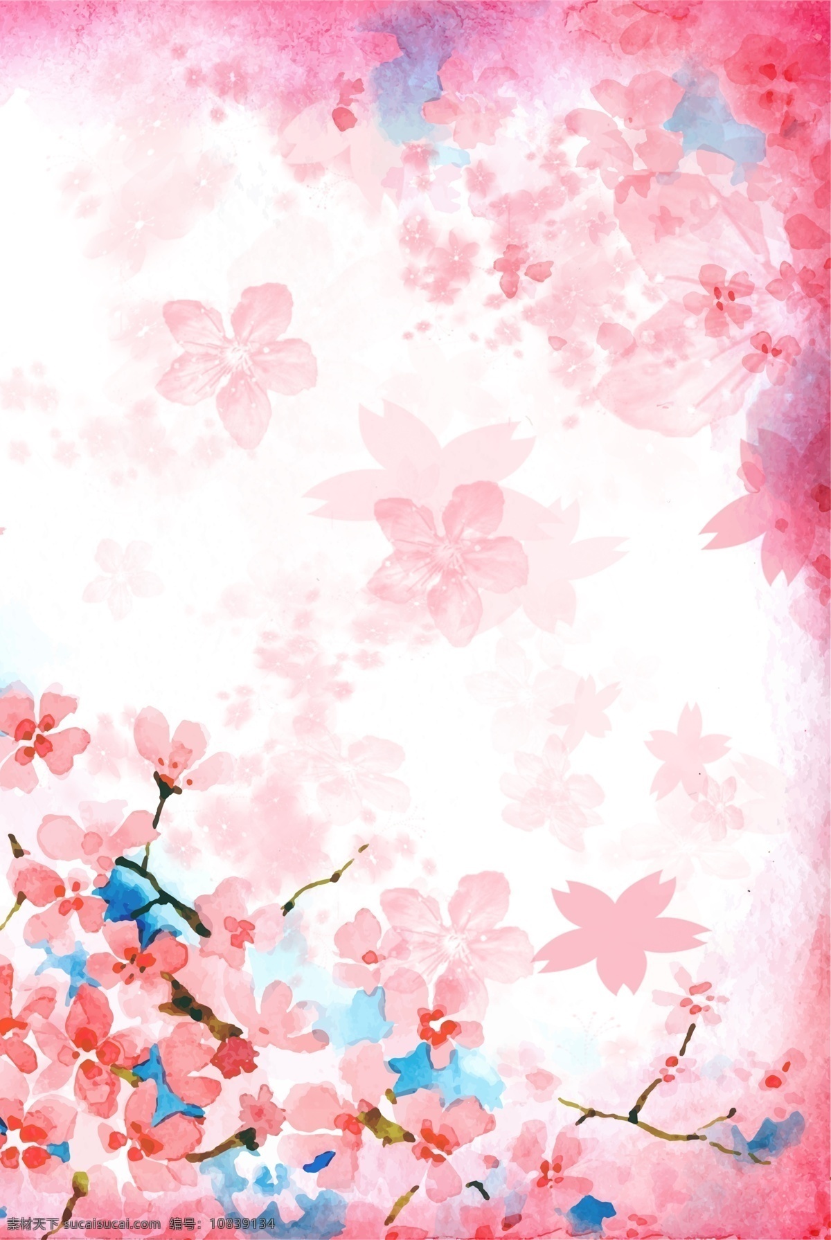 唯美 桃花 水墨 纸 风 背景 桃花节 春天 春季 清新 春季上新 桃花树 十里桃花 花瓣