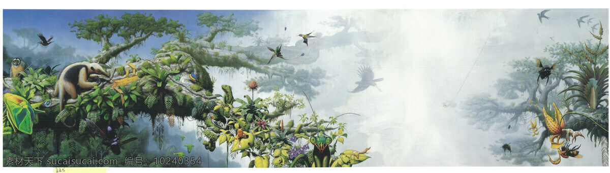 手绘 动物 植物 昆虫 家禽 绘画书法 文化艺术