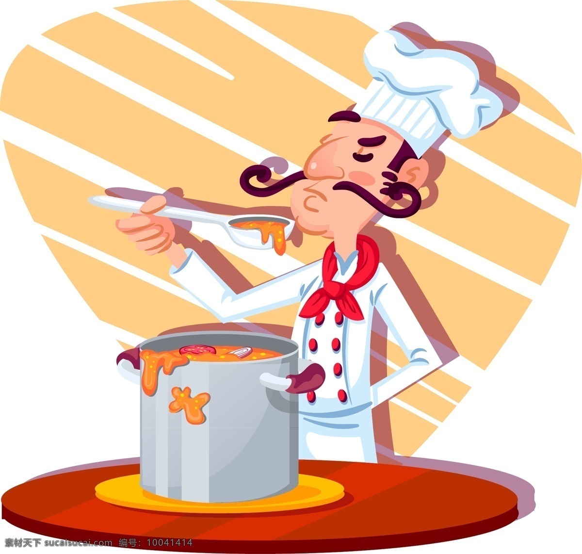 卡通 可爱 厨师 插画 人物 职业 行业